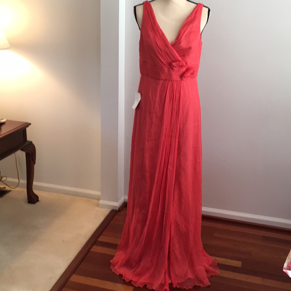 Amsale 100% silk formal dress